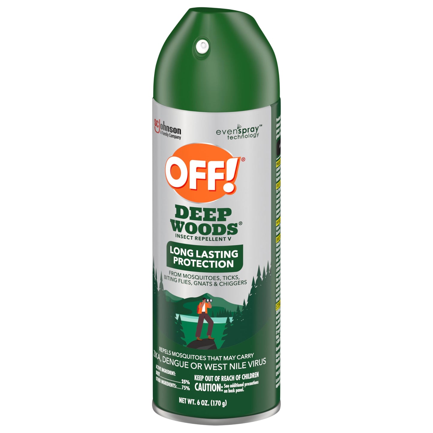 OFF! Deep Woods Insect Repellent Spray with 25 Percent DEET Provides up to 8 Hours of Mosquito Protection 6 Ounce (Pack of 3)