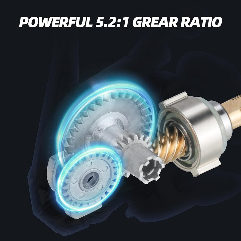 RUNCL Spinning Reel - 5.2:1 Gear Ratio, 22.05 LB Max Drag | Lightweight, Interchangeable Left/Right Hand, Freshwater & Saltwater Options