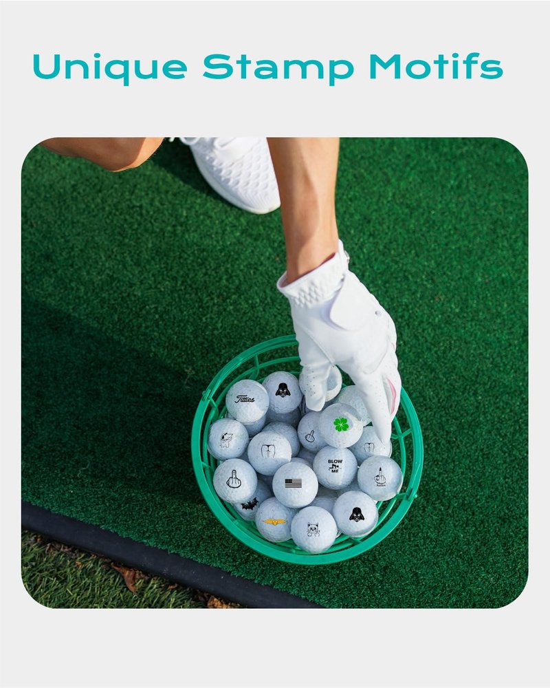 Giftspire Funny Golf Ball Stamp, Monogram Marker for Easy Identify & Reusable Personalized Golfball Stamper Marking Tool - Golf Accessories Christmas Stocking Stuffers Gift for Golfers Dad Women