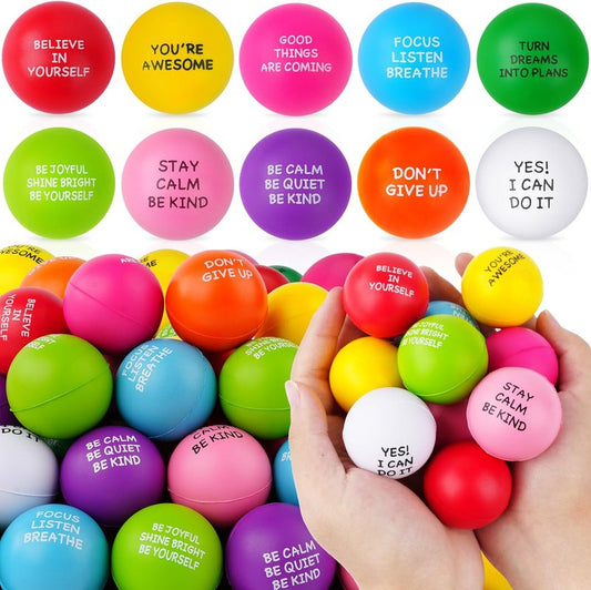 Stress Balls for Adults - 100PCS Foam Squeeze Stress Relief Toys | Perfect for Office, Classroom & Parties