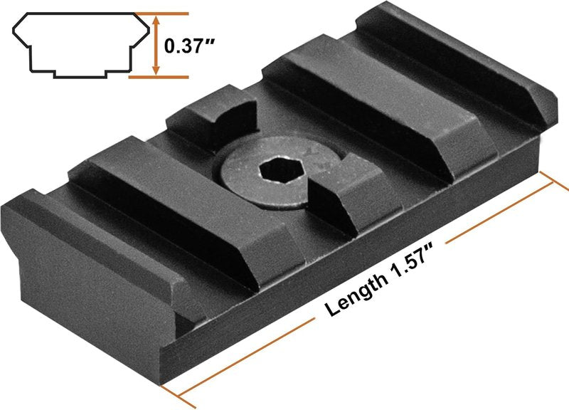 UTG PRO 4-Slot Picatinny Rail Section - Durable Black Accessory for Tactical Gear