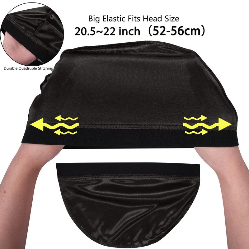 Silky Wave Cap for Men - 2PCS Compression Durag Set | Regular Style