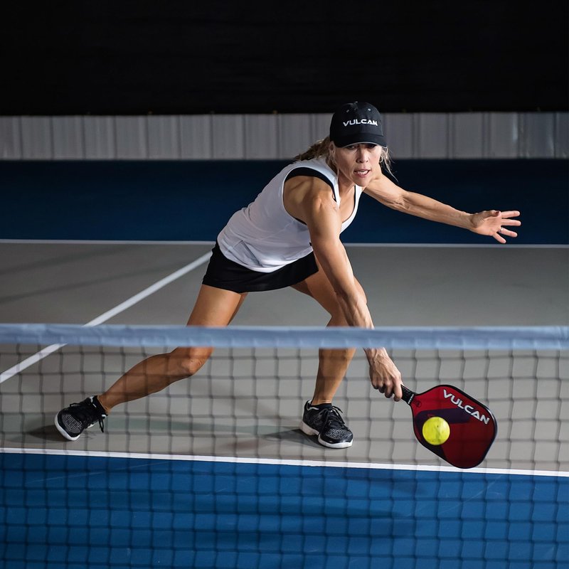 Vulcan | V520 Pickleball Paddle | Control Performance | Polypropylene Core - Fiberglass Surface | USAP Approved | Red