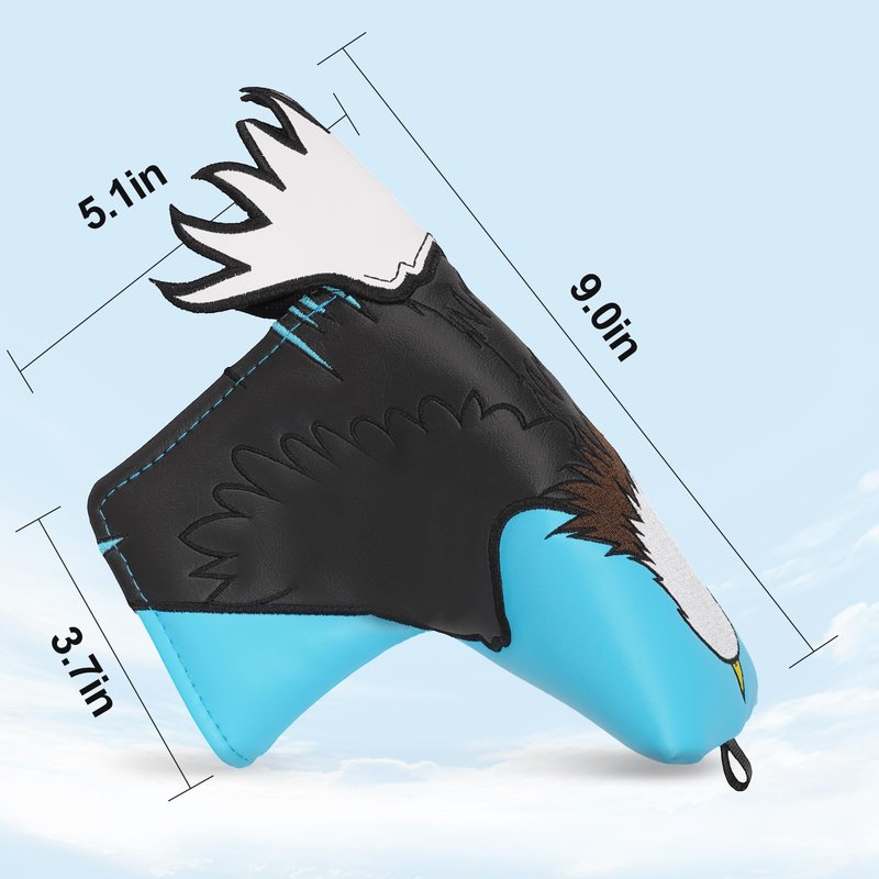 Eagle Blade Putter Cover Magnetic, Premium Leather Golf Putter Headcover for Odyssey Taylormade Scotty Cameron Ping PGX, Blue