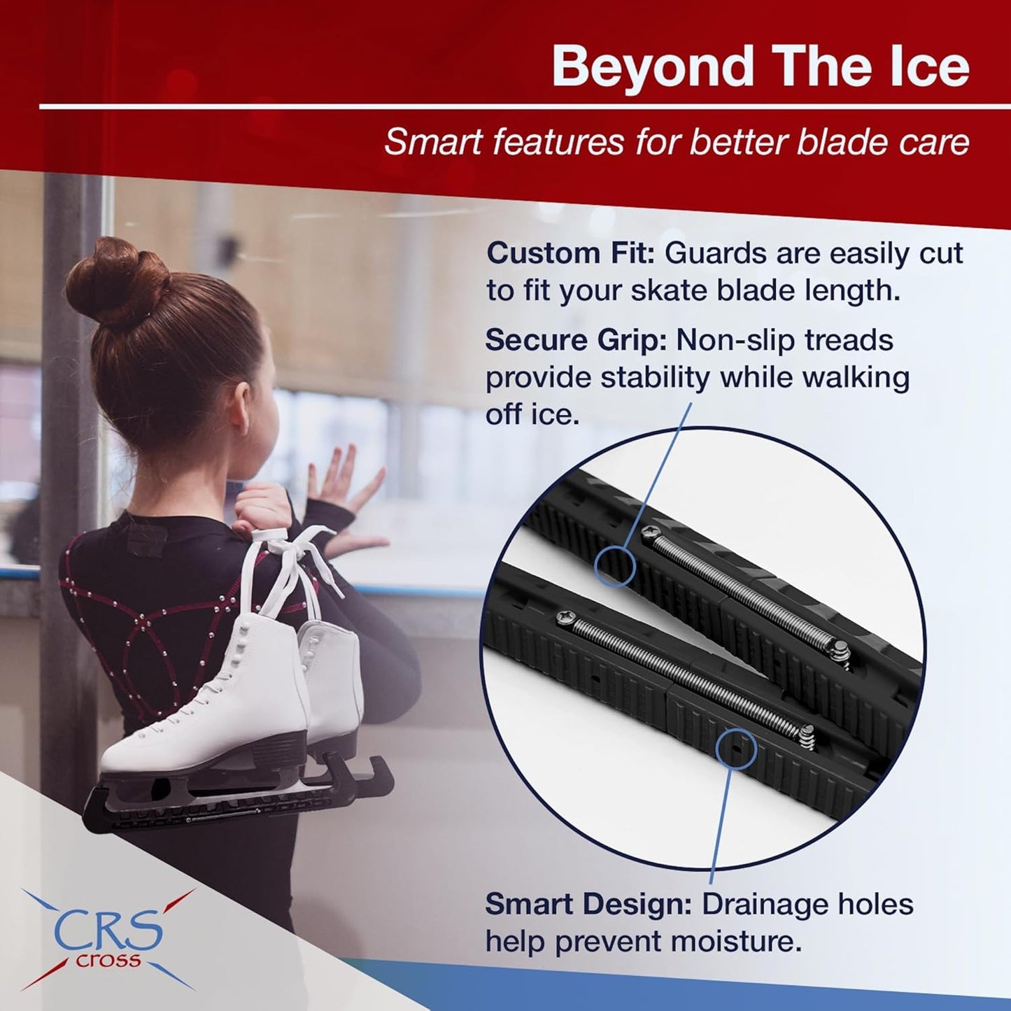 CRS Cross Skate Guards - Ice Skating Blade Covers & Soakers Gift Set | Perfect for Figure Skating & Hockey