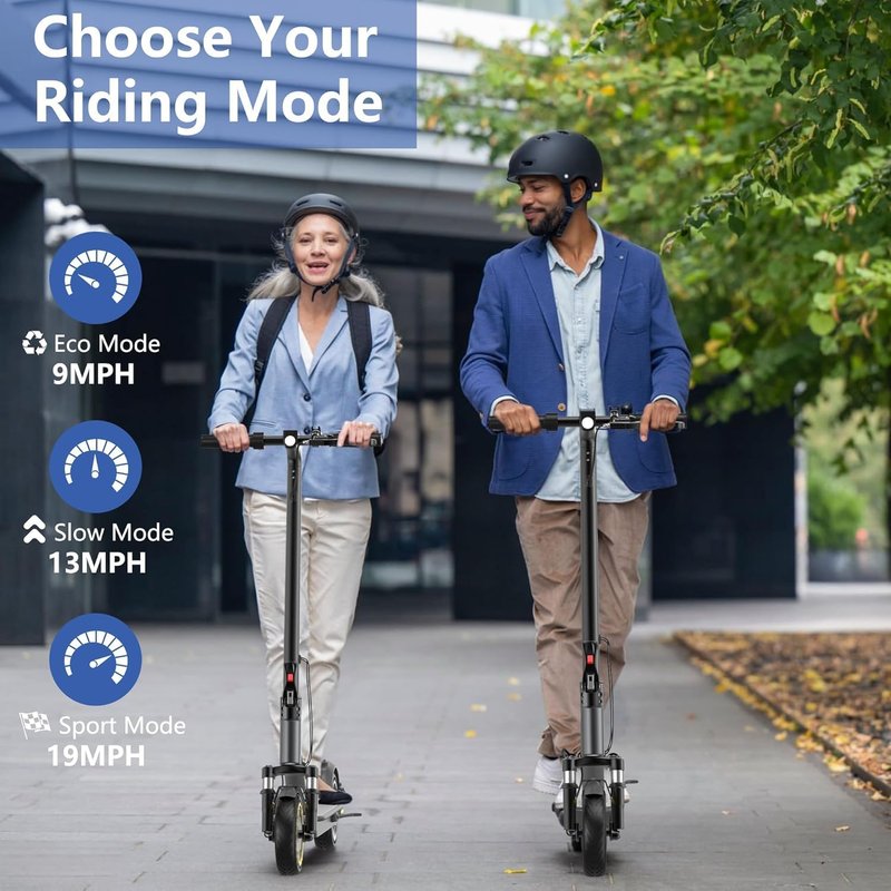 NAVIC Electric Scooter for Adults - Dual Suspension E-Scooter with 19/22 MPH Speed | 8.5”/10" Tires, APP Control