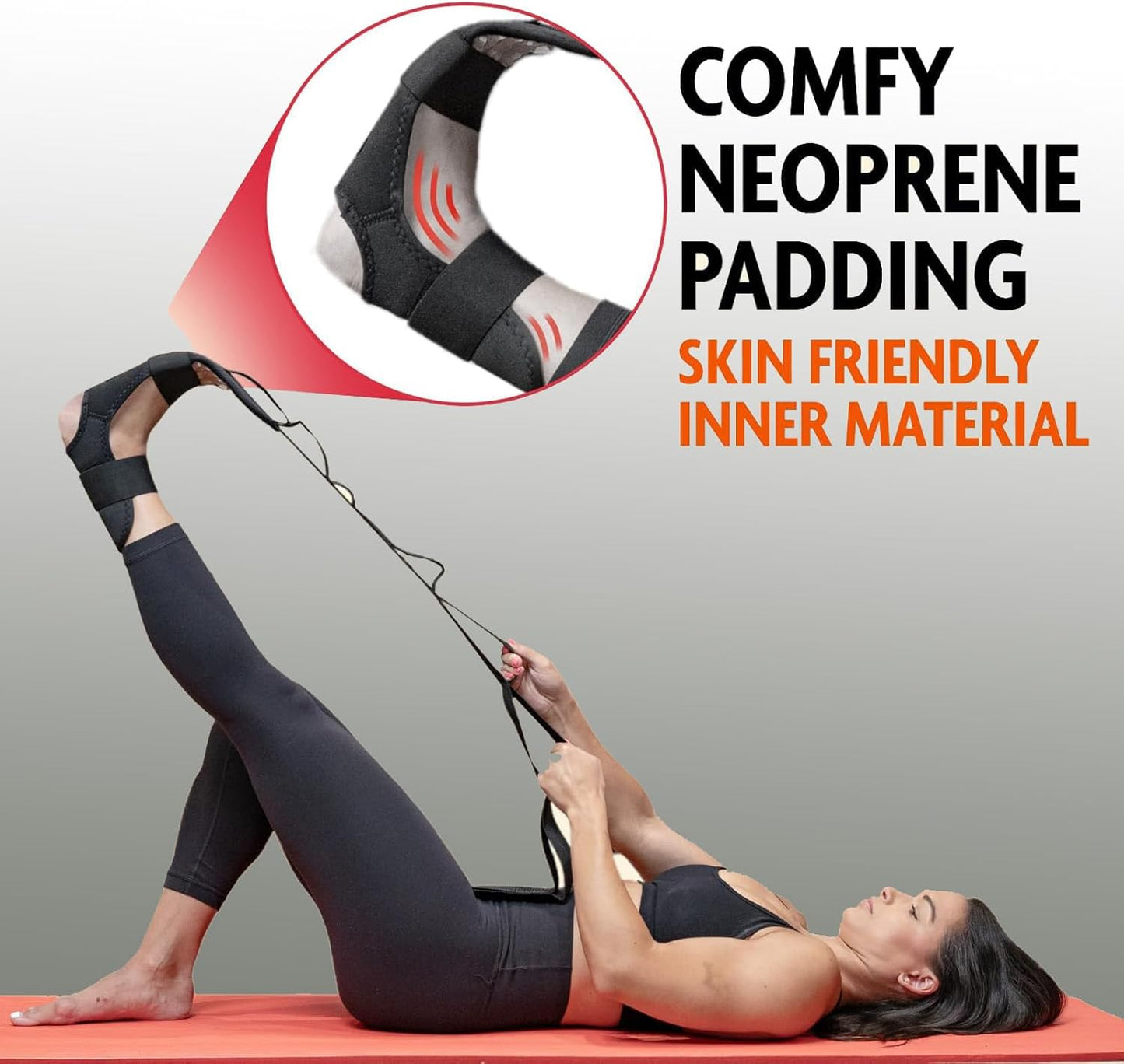 Foot & Calf Stretcher - Fascia Hamstring Device for Plantar Fasciitis & Achilles Pain Relief | Yoga Leg Stretching Strap