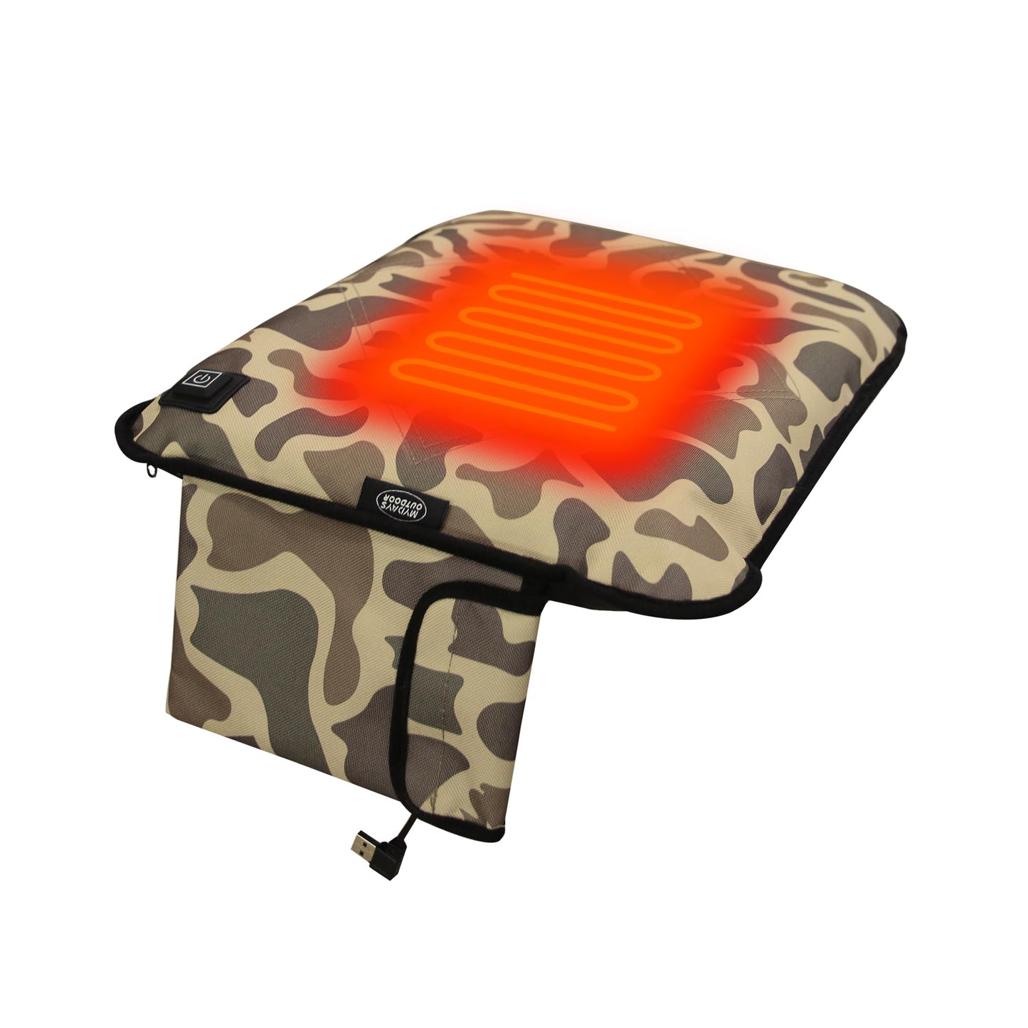 Portable Heated Seat Cushion,Heated Stadium Seats for Bleachers(Camo Green)