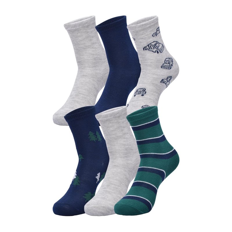 GAP Boys' Original Truck Crew Socks, 6-Pack Kids Socks, Soft & Stretchy, Comfortable