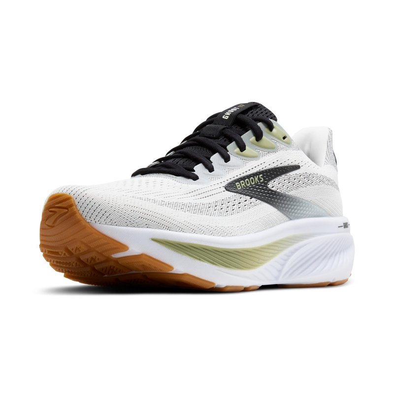 Brooks Men’s Ghost 17 Neutral Running Shoe - White/Black/Tea - 15 Medium
