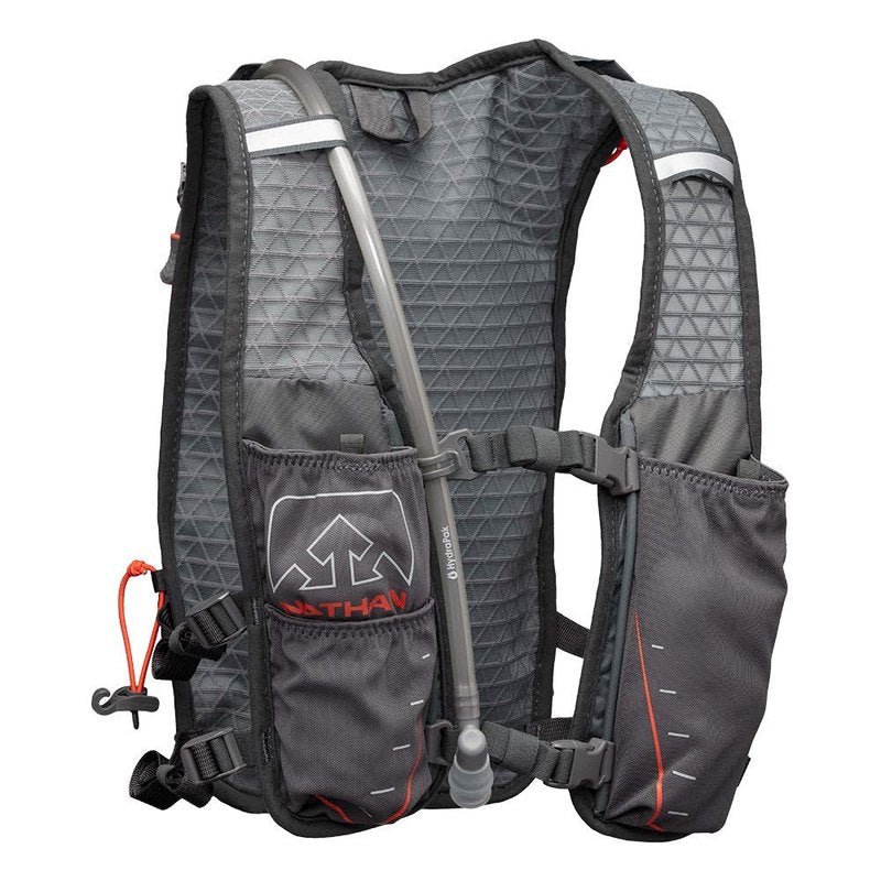 Nathan TrailMix 7L Running Vest for Men & Women, Hydration Vest w/ 2L Bladder Hydration Pack, Water Backpack for Hiking, Running, Walking, Marathon, Race - Charcoal Grey