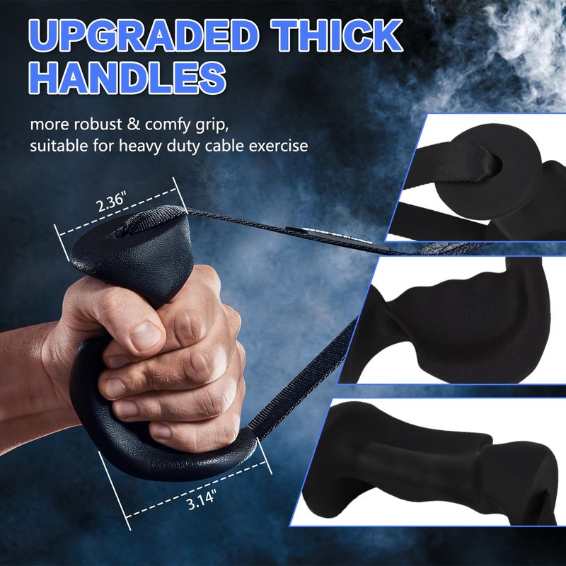 HXD-ERGO Ergonomic Exercise Handles for Cable Machine Attachments, Pilates, Strength Training Workout，Resistance Bands Heavy Duty Working Out Handles Accessories