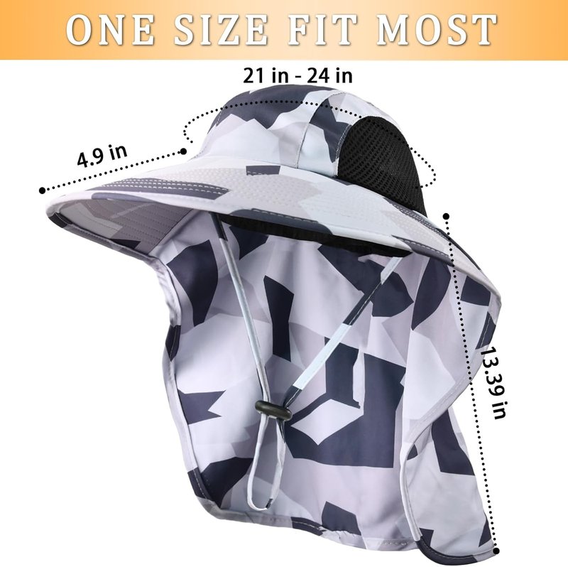 UPF 50+ Sun Hat for Men & Women - Wide Brim UV Protection for Hiking & Fishing