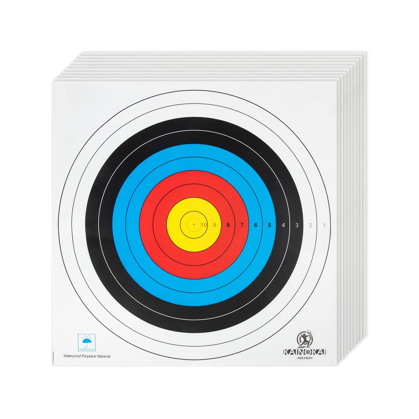 KAINOKAI Competitive Archery Targets Paper Compound Bow Target Paper 40cm/60cm/80cm (80cm/32in （10 Rings） 10PCS)