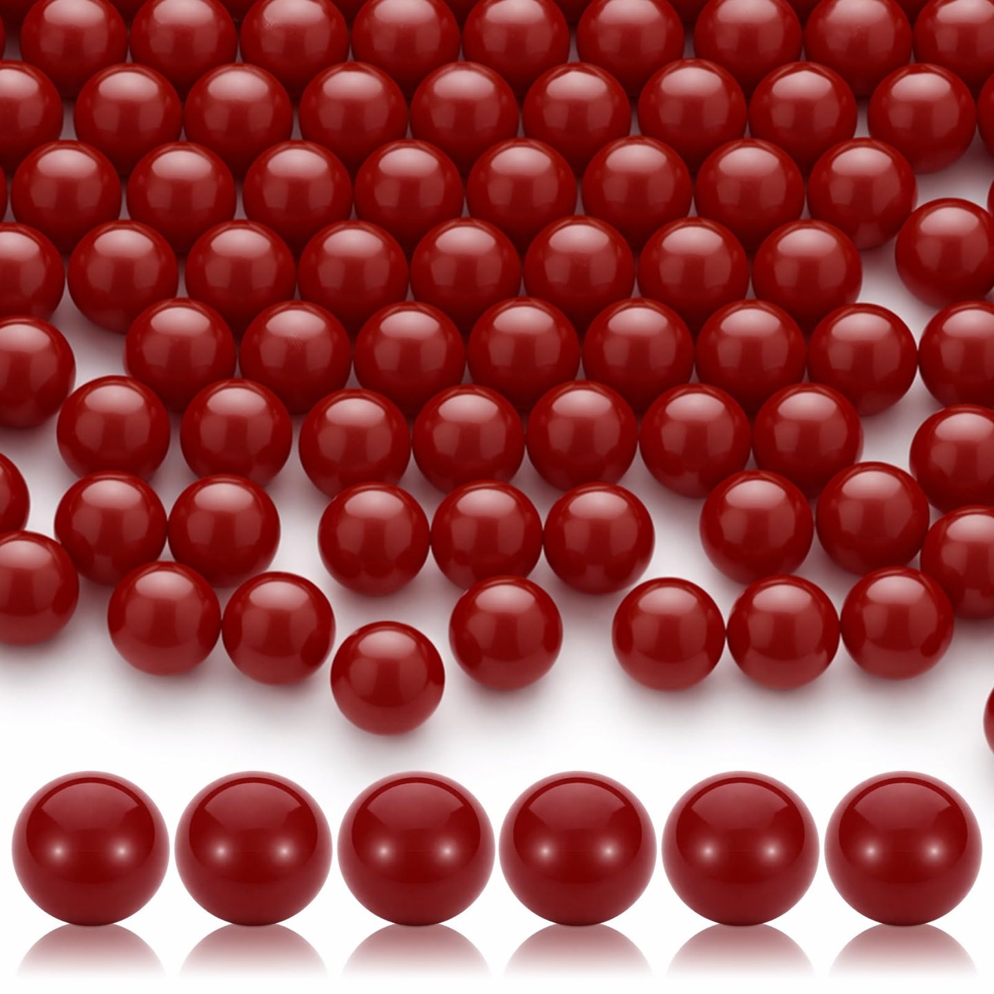 Civaner 150 x 68/61 Caliber Projectiles for Defense and Practice Reusable 68 Breaker Paintballs Solid Plastic Nylon Projectiles (Dark Red,68 Caliber)