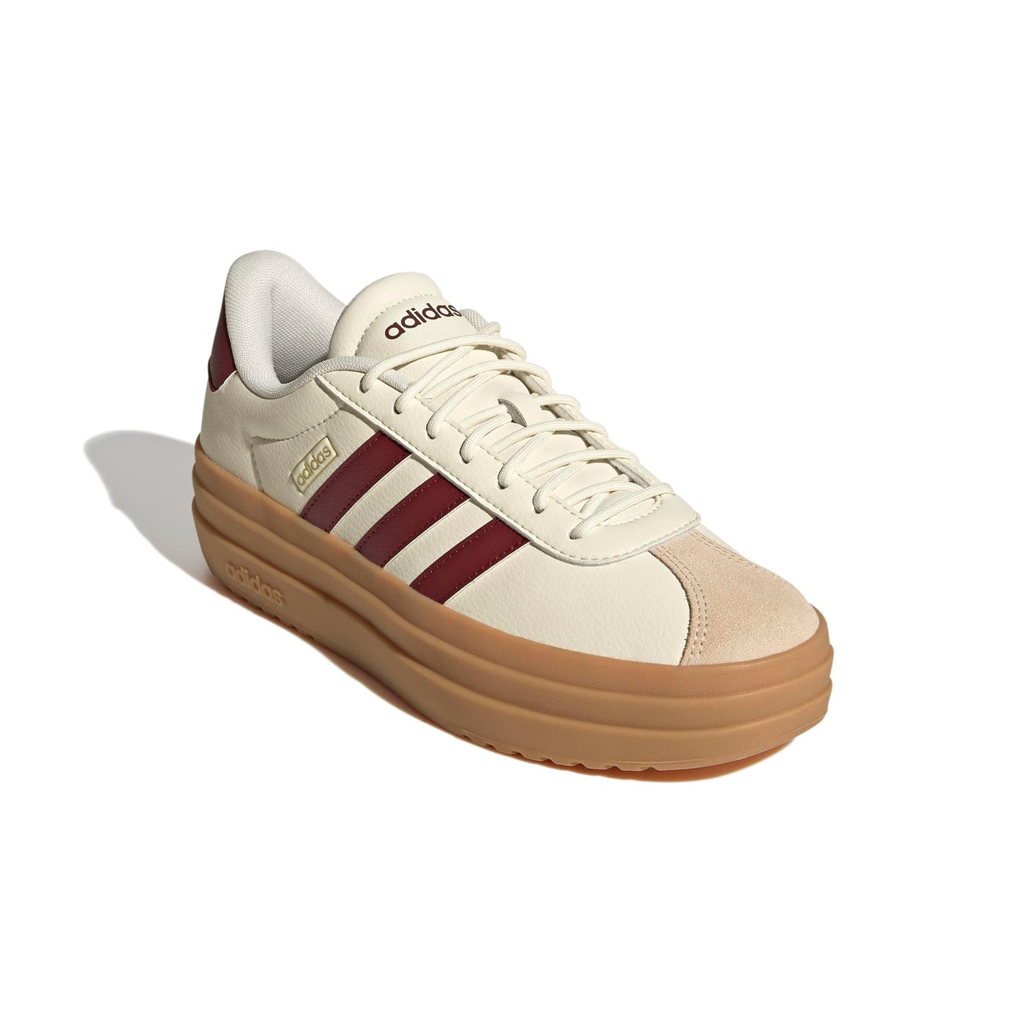 adidas Women's VL Court Bold, Off White/Shadow Red/Crystal Sand, 5