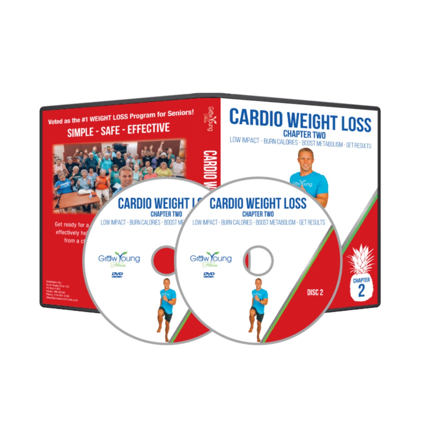 Grow Young Fitness Cardio Weight Loss Exercises for Seniors - Low-Impact Senior Exercise DVD for Burning Calories - Ch. 2 Workouts for Seniors