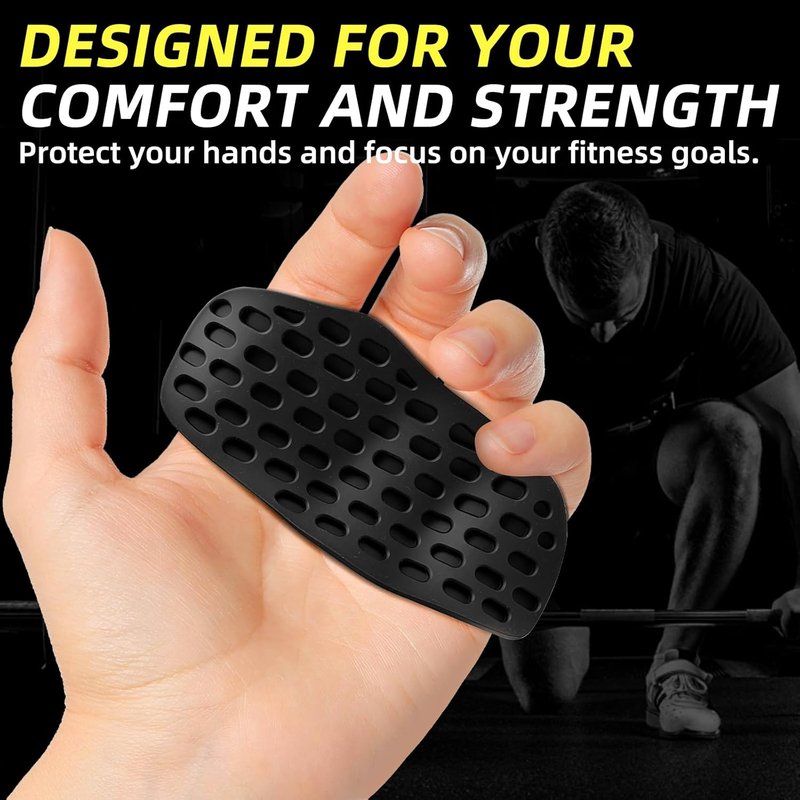 Anti-Slip Workout Grips - Ergonomic Silicone Gym Gloves for Weight Lifting & Fitness Training | Palm Protection