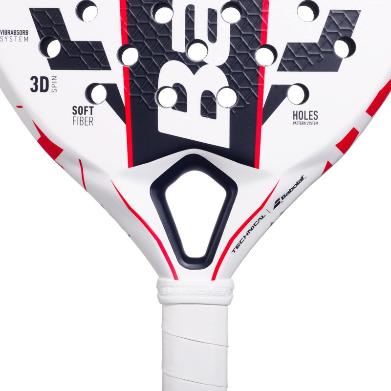 Babolat Technical Vertuo Juan Lebron Padel Racket (White/Black/Red)