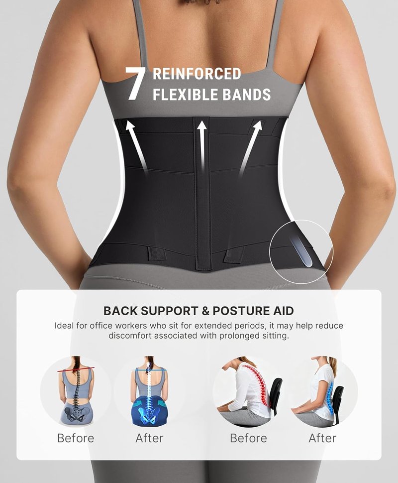 Waist Trainer Belt for Women - Adjustable Corset Tummy Control | Slimming Waist Cincher