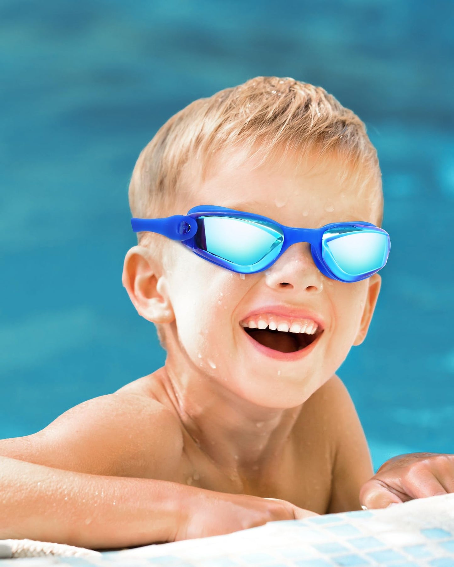 Aegend Swim Goggles for Kids 3-14 Anti-Fog Anti-Leak Goggles for Swimming