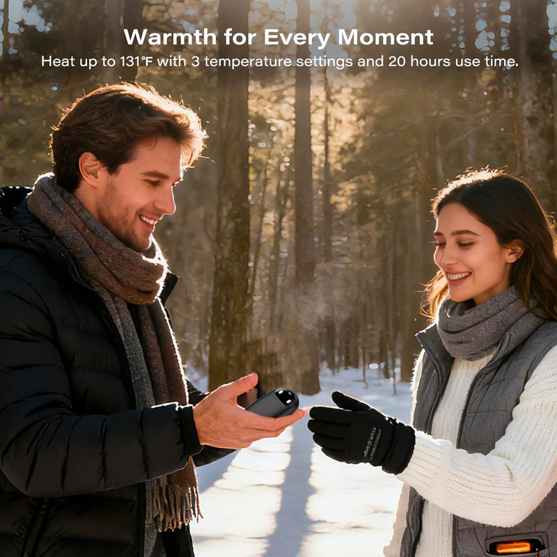 Stocking Stuffers, AI Hand Warmers Rechargeable 2 Pack, AI Smart Chips Magnetic Electric Hand Warmers, 20Hrs Long Safe Heating, Cool Gadget Gift for Men Women Dad Mom Christmas Birthday