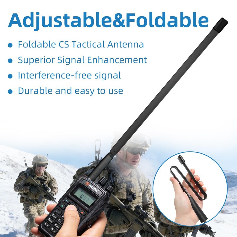 Baofeng Antenna | Ham Radio Antenna | 18.5-inch | Dual Band VHF UHF (144/430MHz) High Gain Antenna | Compatible with Baofeng UV-5R, BF-F8HP, BF-888S, UV-5R Plus, UV-5RX3 and More Ham Radios(1pcs)