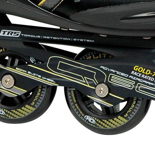 Roller Derby AERIO Q-60 Men's Inline Skates, Black/Yellow, Size 8