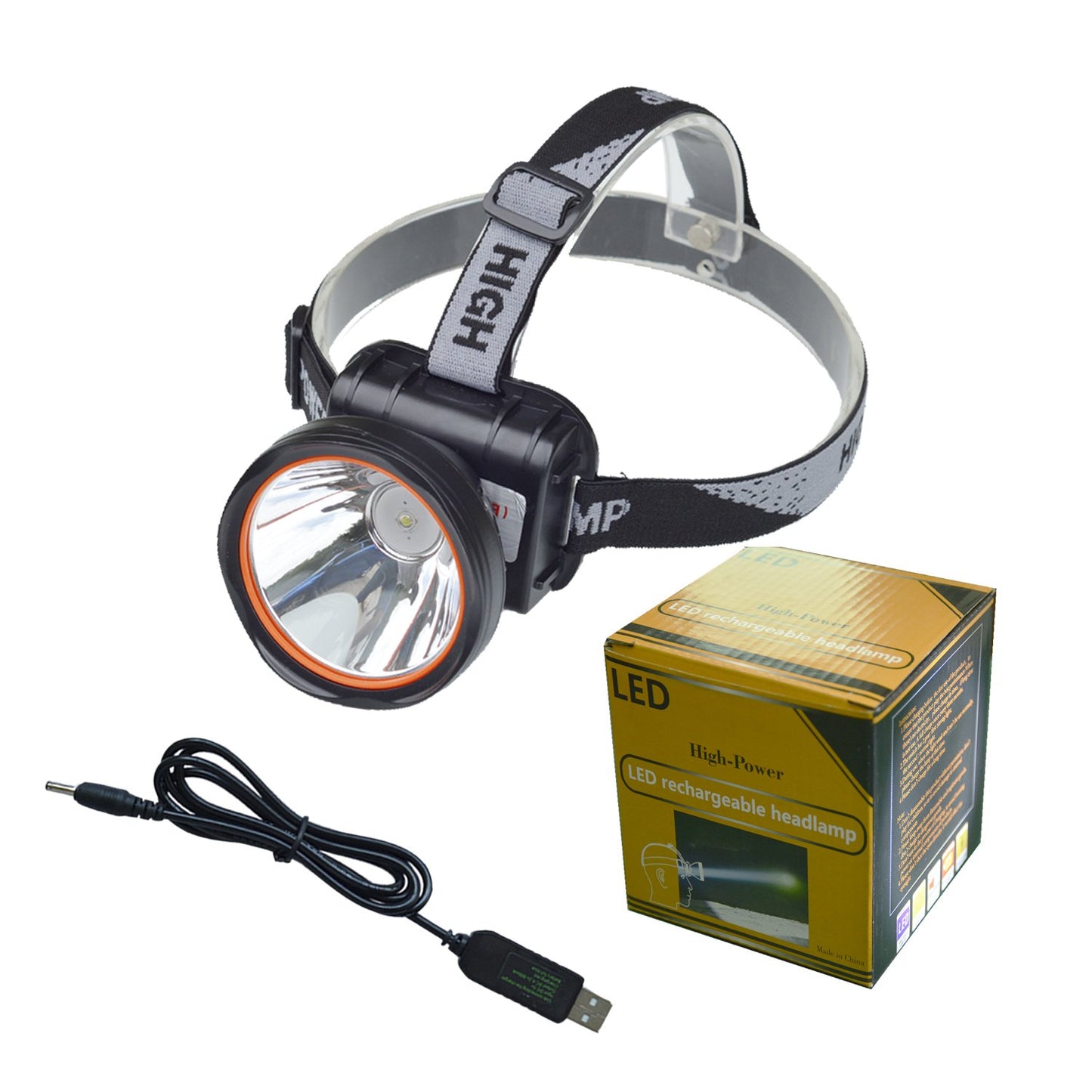 ODEAR Super Bright LED Rechargeable Headlamp Flashlight Torch HeadLamp for Mining Camping Hiking Fishing