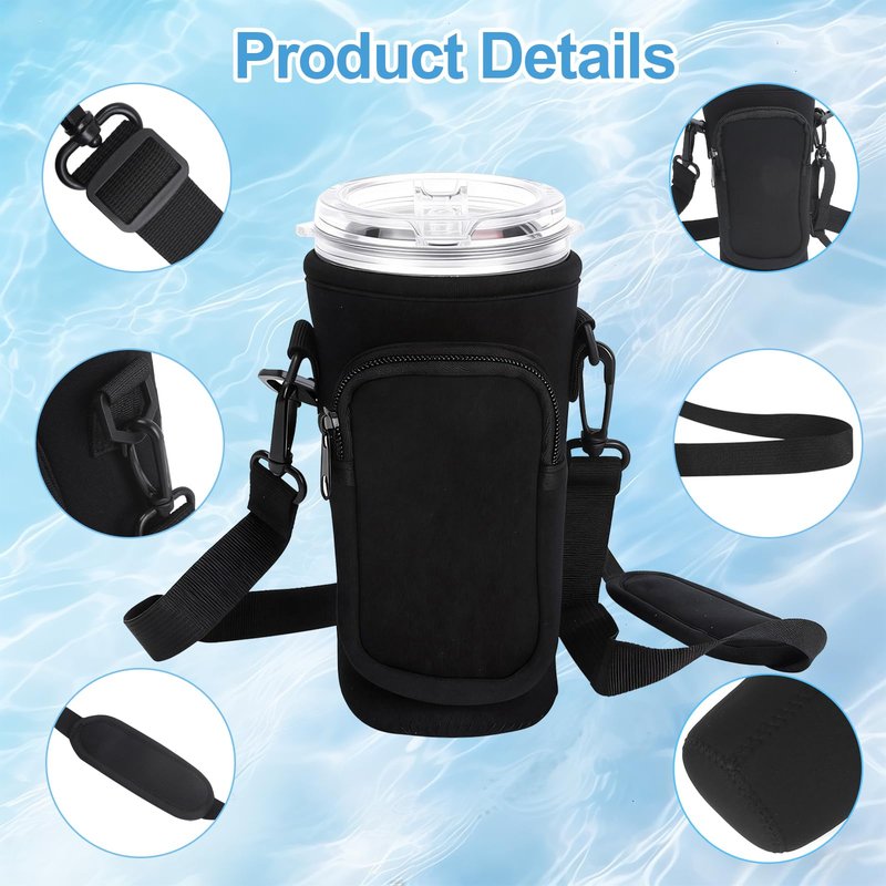 Cruise Essentials 2026，Hands‑Free Cup Holder，2Pack Neoprene Drink Sling, Cruise Ship Essentials Cup Sling Cruise Essentials