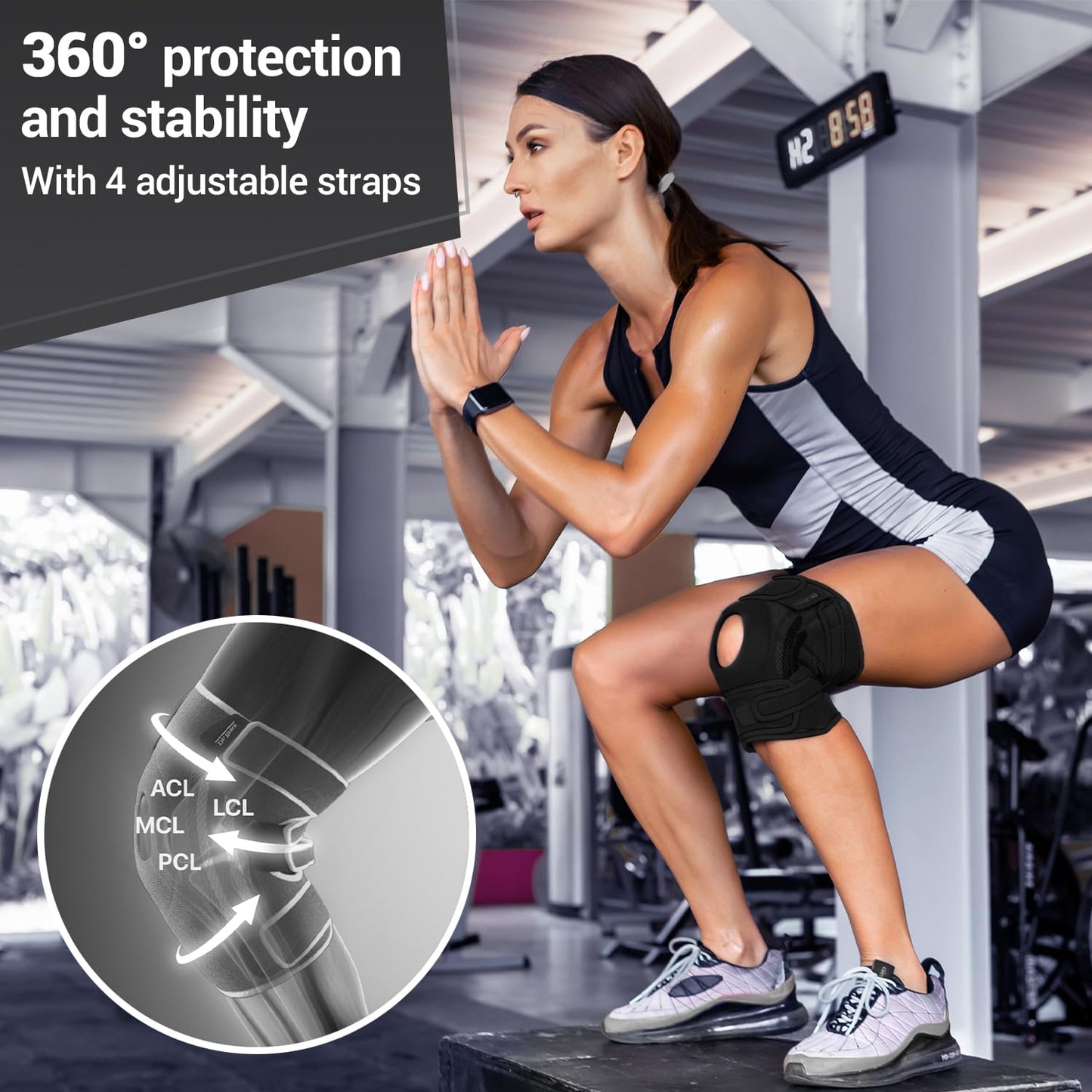 DR. BRACE ELITE Knee Brace with Side Stabilizers & Patella Gel Pads for Maximum Knee Pain Support and fast recovery for men and women-Please Check How To Size Video (Pluto, XX-Large)