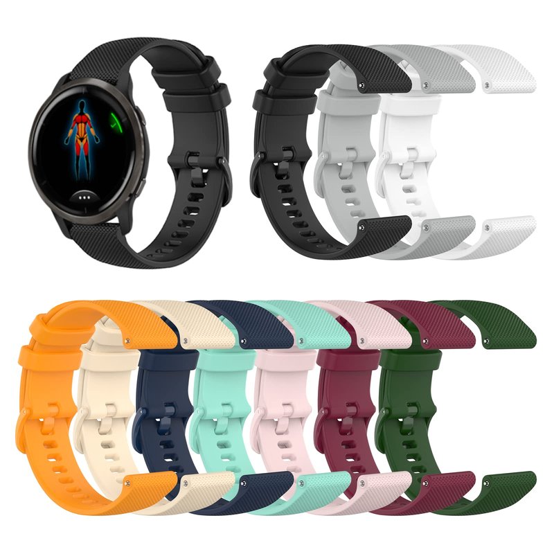 BabyValley Band Compatible with Garmin Venu/Venu Sq Band Silicone Quick Release Bracelet Strap Replacement Band for Venu/Venu Sq(10-Pack)