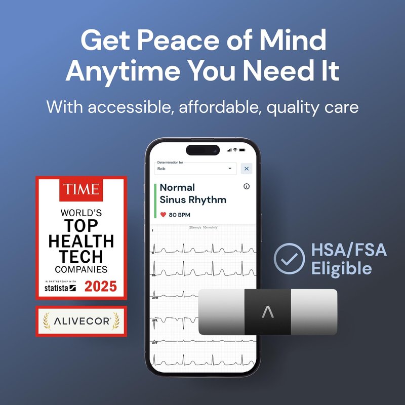 KardiaMobile 6-Lead Personal EKG Monitor – Six Views of The Heart – Detects AFib and Irregular Arrhythmias – Instant Results in 30 Seconds – Works with Most Smartphones - FSA/HSA Eligible