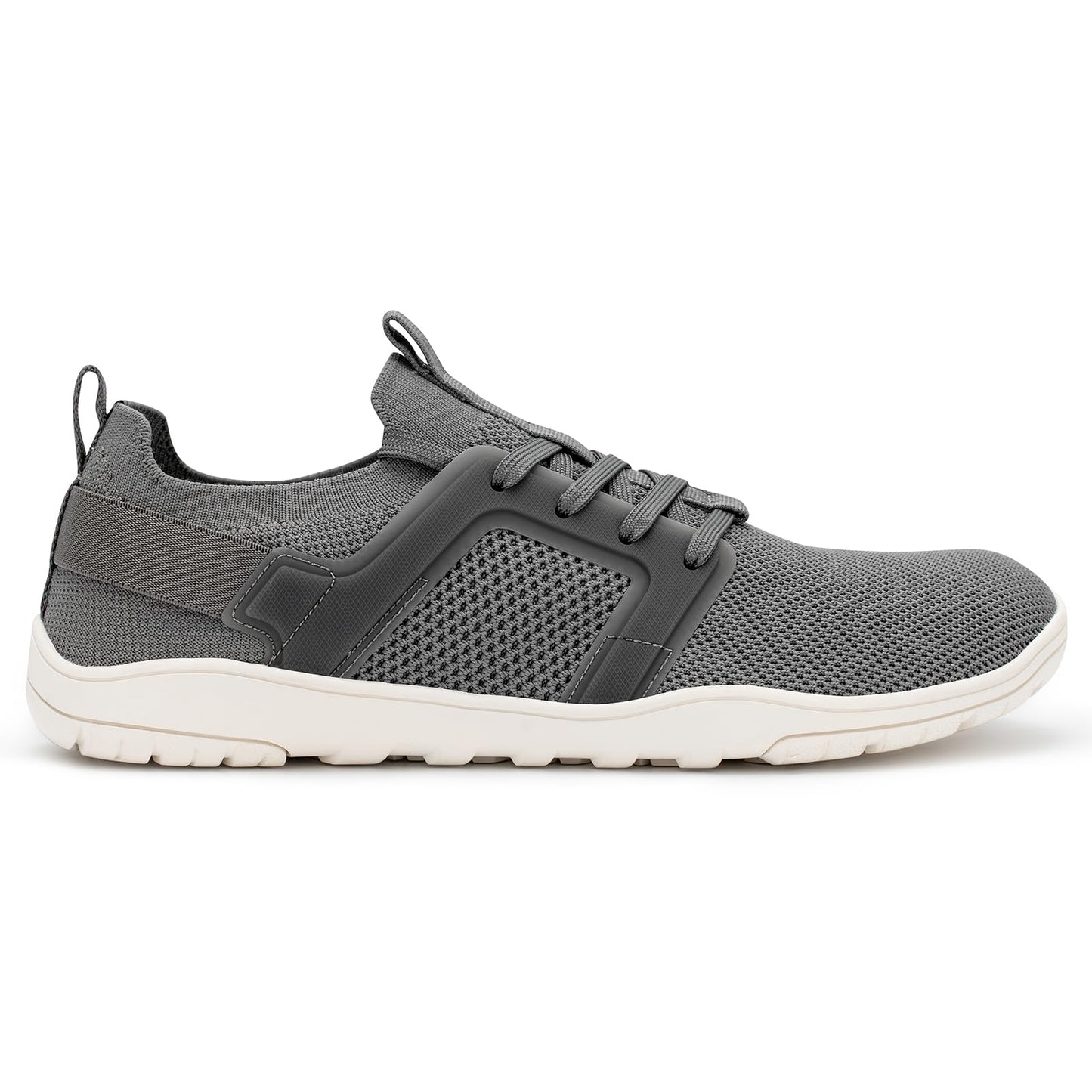 Pulltop Men's Barefoot Wide Trail Running Shoes - Minimalist Wide Toe Box Workout Shoes with Zero Drop Sole Cross for Trainer DK Grey Size 11