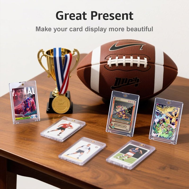 **Magnetic Card Holder - 100PT Trading Card Protectors | U-V Protection, 50 Pack for Baseball & Basketball**
