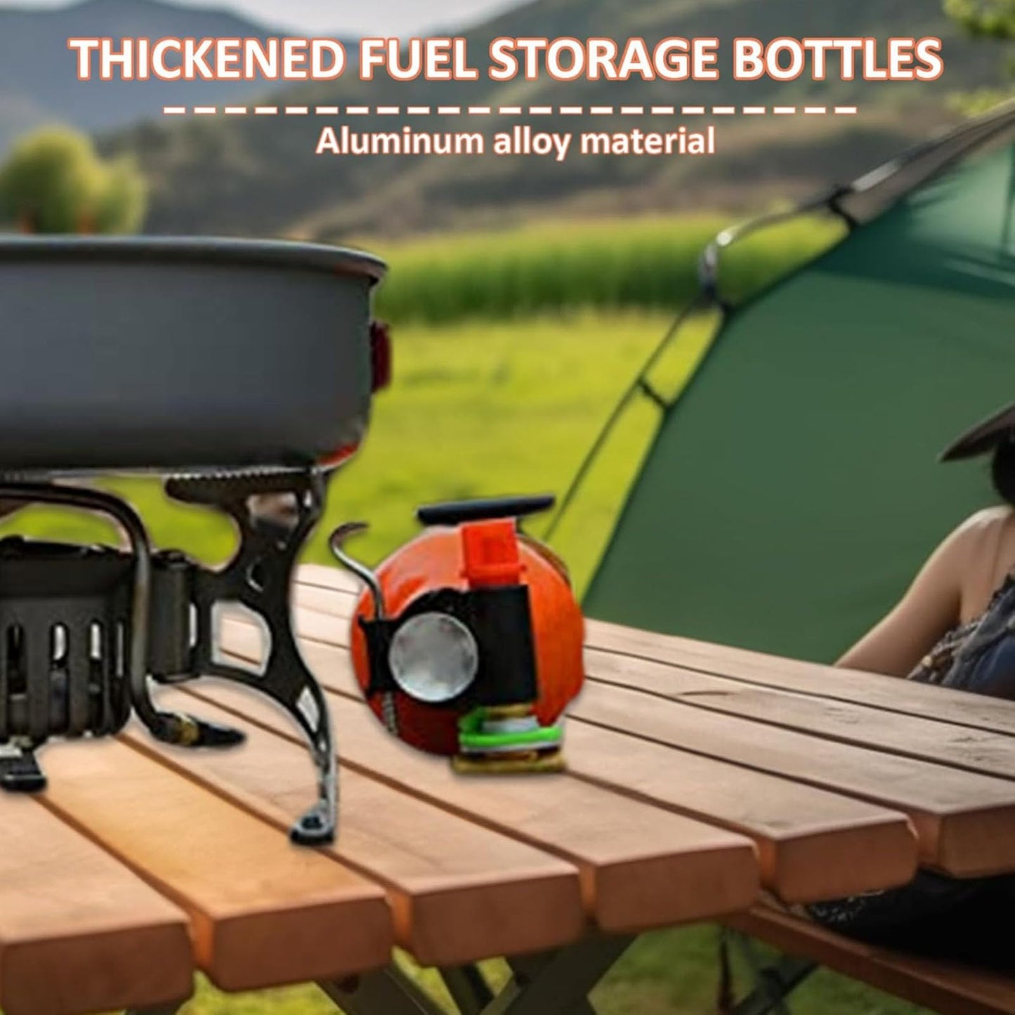 wdcfxy Aluminium Fuel Bottle 750ml - Camping Fuel Container, Leak-Proof Oil Storage Can with Durable Aluminum Construction for Outdoor Use
