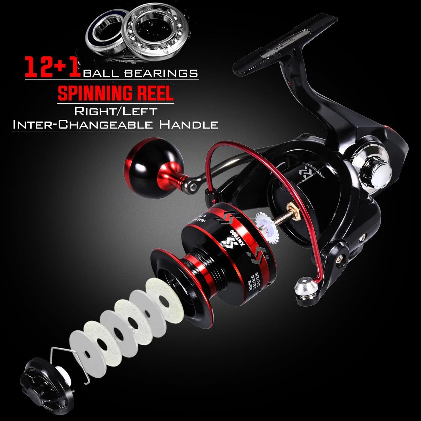 Sougayilang Fishing Pole - Portable Spinning Reel Combo for Anglers | Lightweight Design