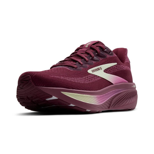 Brooks Women’s Ghost 17 Neutral Running Shoe - Burgundy/Pink/Green - 5 Medium