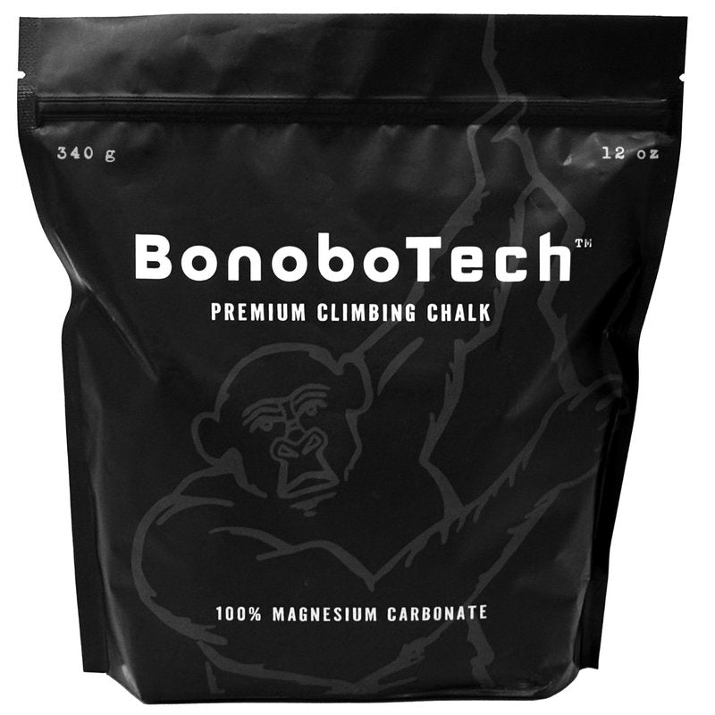 BonoboTech Climbing Chalk for Climbing, Bouldering, Gymnastics, Weightlifting resealable Bag - Magnesium Carbonate Powder 340 gr (12 oz)