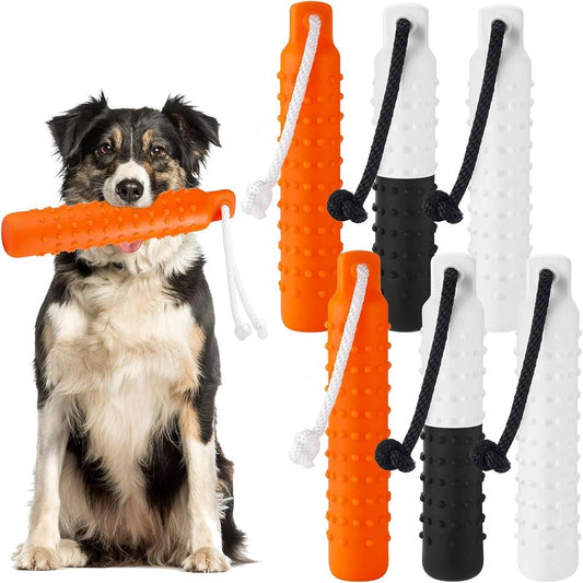 Dog Bumper Toy Set - 6 Pcs Lightweight Water Retrieving Float Toys for Outdoor Training | Assorted Colors