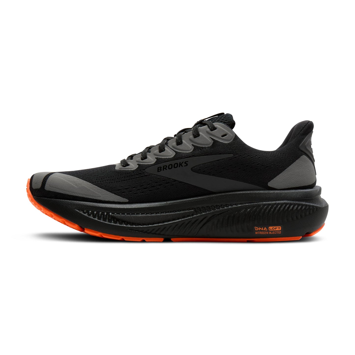 Brooks Women’s Ghost 17 Neutral Running Shoe - Black/Orange - 5 Medium