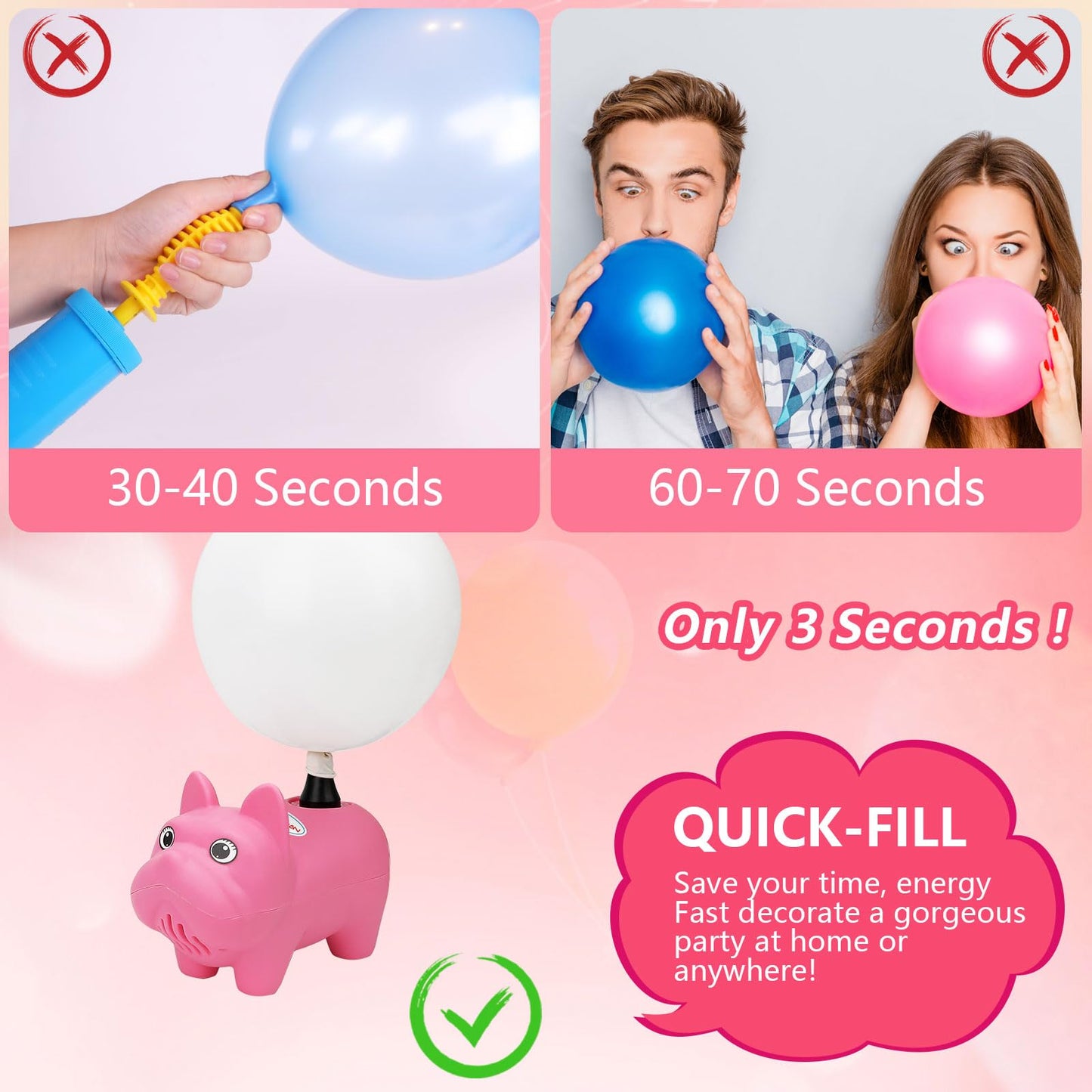 Rose Gold Birthday Decorations With Electric Balloon Pump, Happy Birthday Decorations for Women Girls, Birthday Party Decorations Kit Balloon Garland Kit Decoracion de Cumpleaños Para Mujer