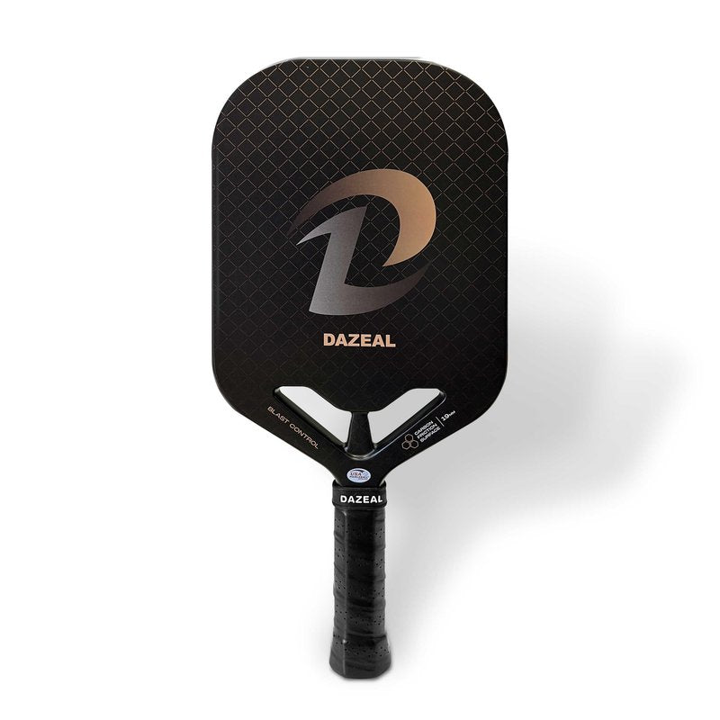 DAZEAL Pickleball Paddle USAPA Approved – Raw Carbon Fiber & 16MM Polypropylene Core – High Grit Surface for Control & Power – Lightweight Pickleball Racket Set for Men, Women, Kids, Adults