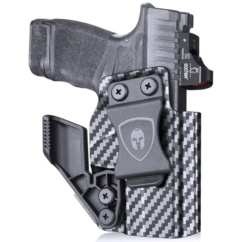 Hellcat Holster, IWB Carbon Fiber Kydex Holster w/Claw & Optics Cut: Springfield Armory Hellcat/Hellcat RDP/Hellcat OSP, Inside Waistband Concealed Carry, Adj. Retention & Cant, Right Hand