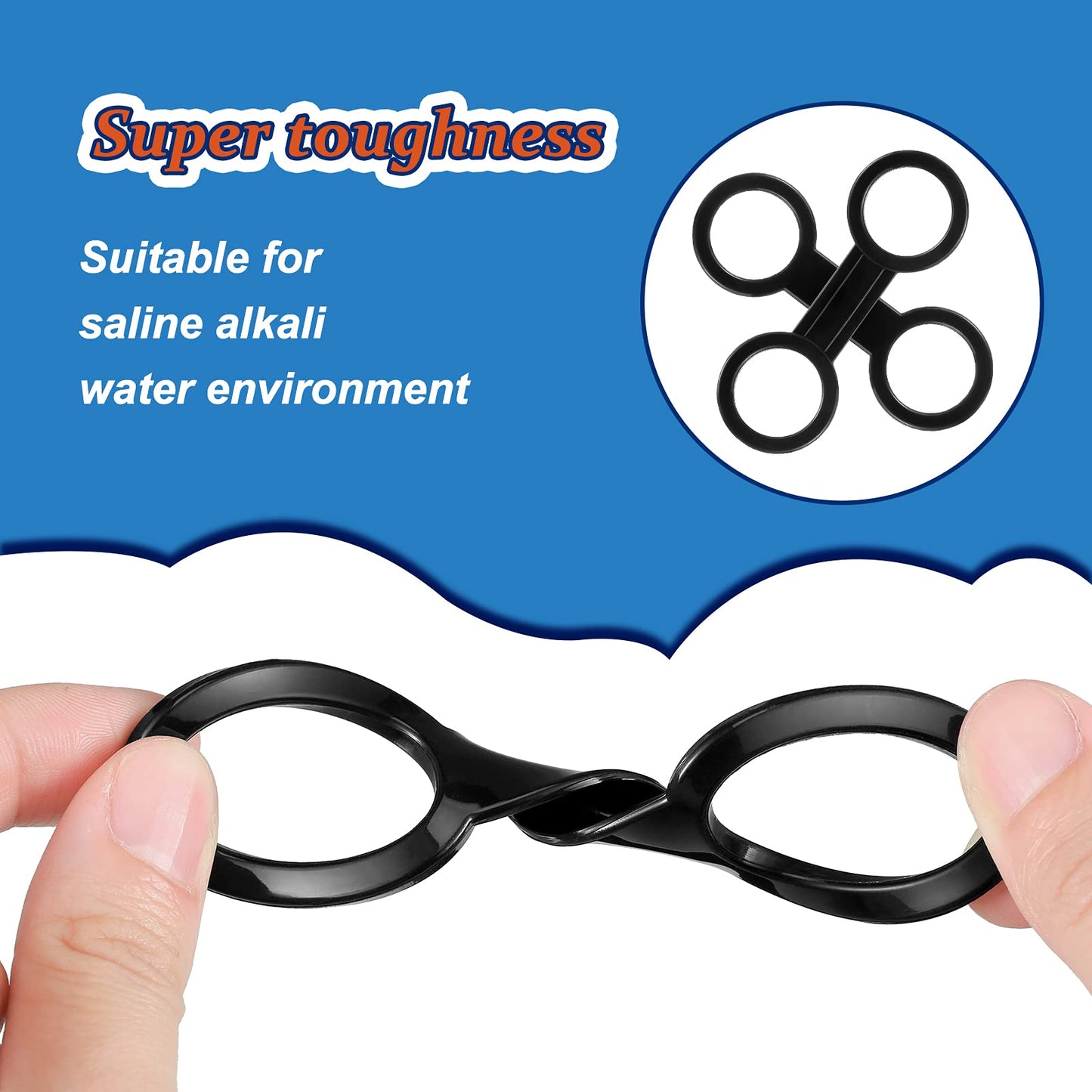 Frienda Silicone Snorkel Clip Diving Snorkel Holder Snorkel Keeper Dive Plastic Clip Snorkel Keeper Tube Holder Quick Release Snorkel Holder Snorkeling Equipment for Diving, Black (12 Pieces)