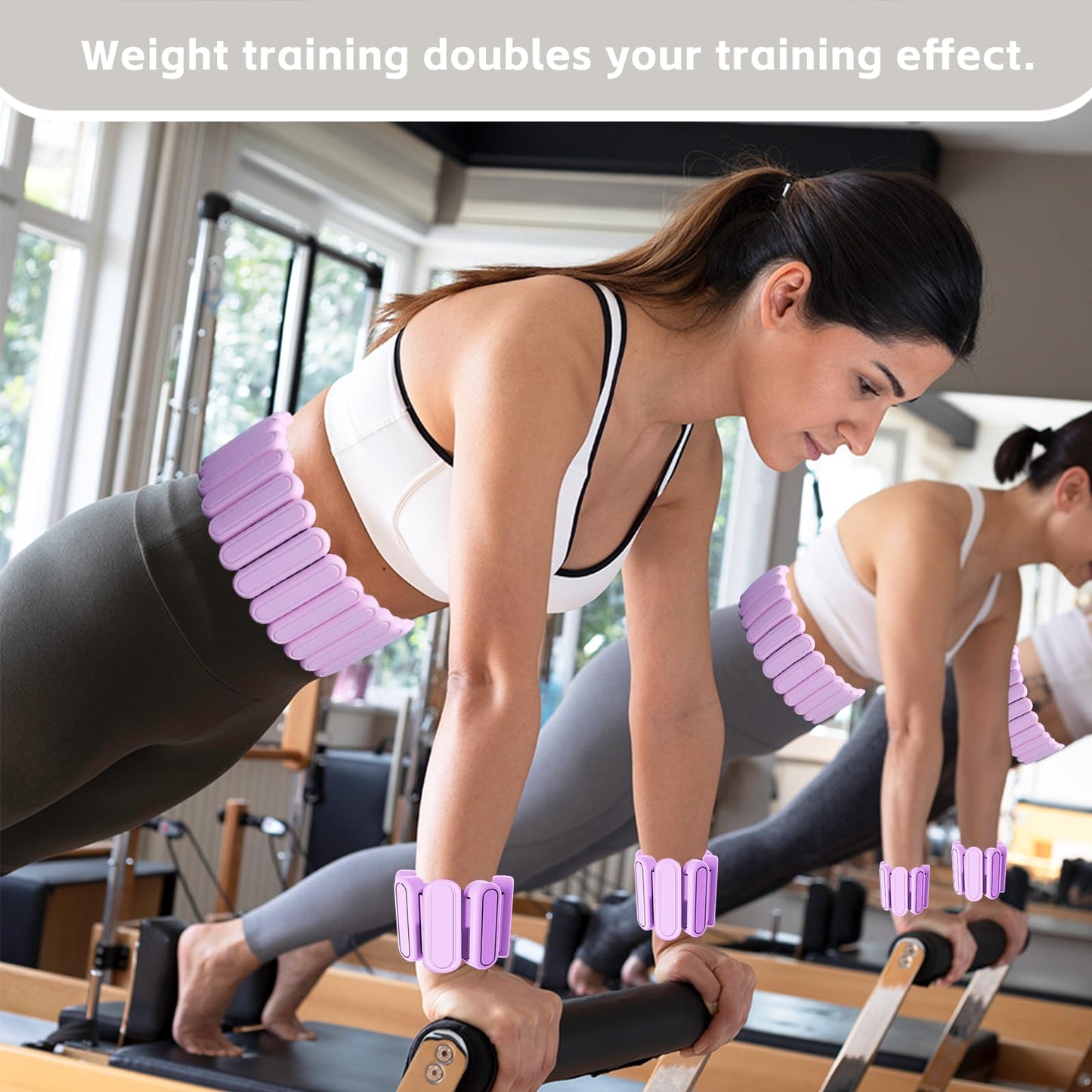 BBK Up to 5 LBS Adjustable Weighted Belt For Women and Men, Weighted Walking Exercise Belt for Gym, Strength Training, Wrist & Ankle (Pink)