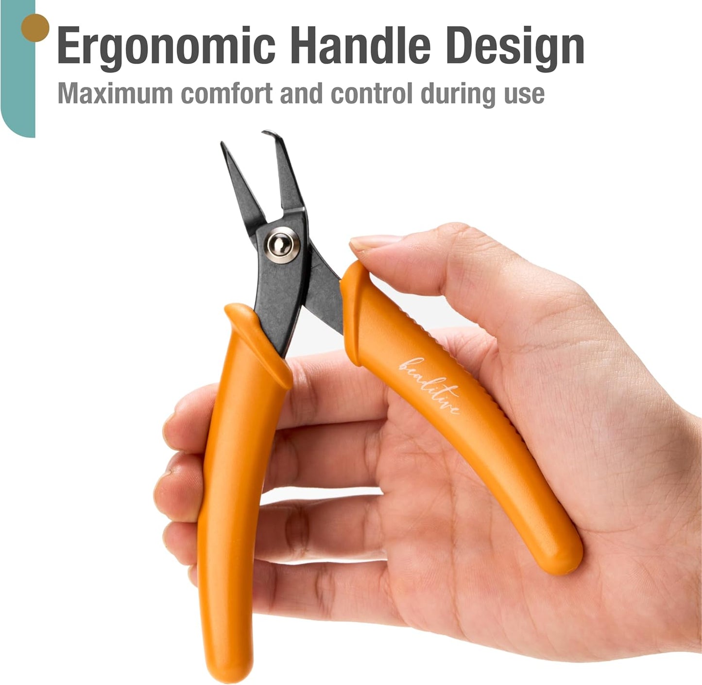 Beaditive Split Ring Pliers - High-Carbon Steel Jewelry Making Tool | 5-Inch Honeycomb Design