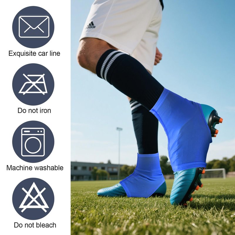 Spats Football Cleat Covers - Keeps Dirt/Turf Debri Out - Cleat Sleeves for Soccer, Lacrosse - Youth & Adult (Black, Medium)