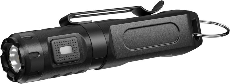 Keychain Flashlight - 650 Lumens USB-C Rechargeable Mini Light | Waterproof Pocket Size for Camping & Emergencies - Midnight Black