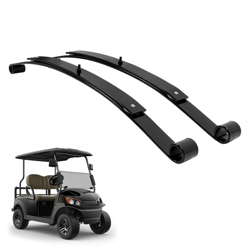 WUTIST Heavy Duty Rear 2-Leaf Spring Compatible with 2008-UP EZGO RXV Gas and Electric Golf Carts Black Steel Powder Coated Set of 2,OEM# 603498 604494
